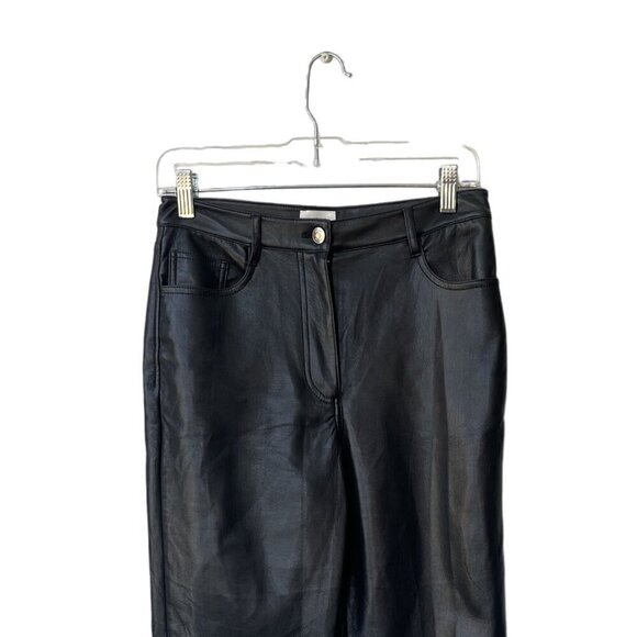 Aritzia Pants Size 4 Wilfred The Melina Pant Black Faux Leather Straight Grunge - Picture 5 of 12